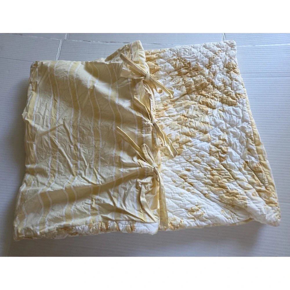 J Clayton International Set of 2 Standard Pillow Shams Cotton Yellow Reversible